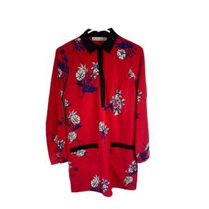 Abercrombie & Fitch Floral Mini Shirt Dress Long Sleeve Women’s XS